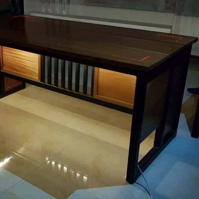 Spelli Wood Solid Office Table